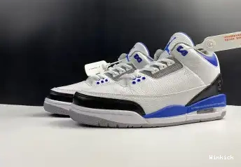 SHOES JORDAN 3 BLUE AIR CT8532-040 RETRO WHITE 0525